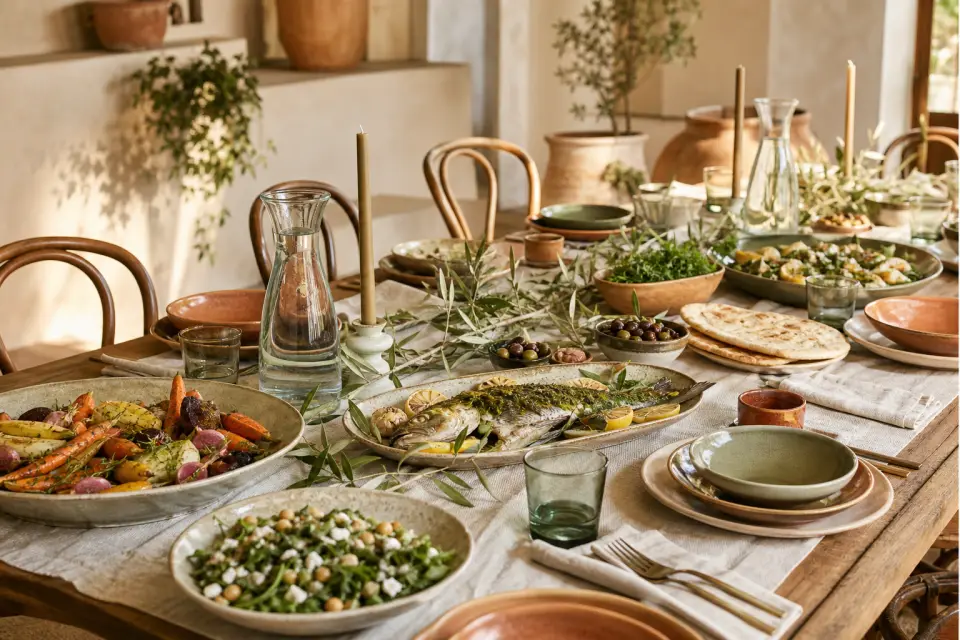 A catered shared table