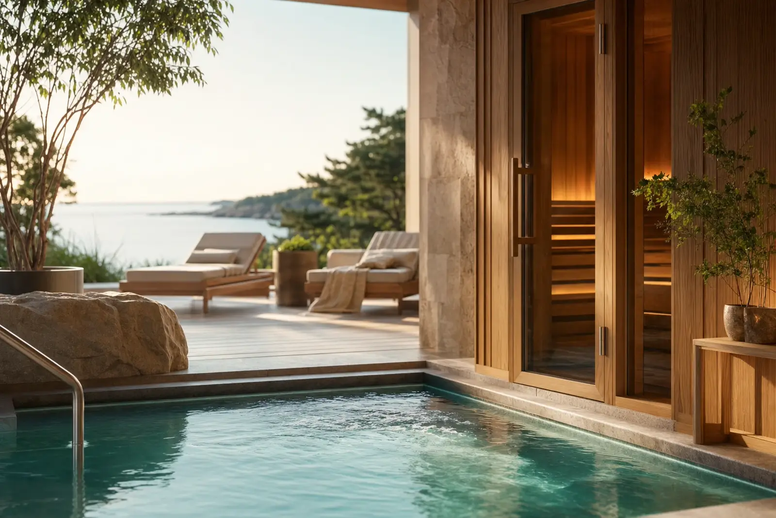 The Sapphire Bay spa pool